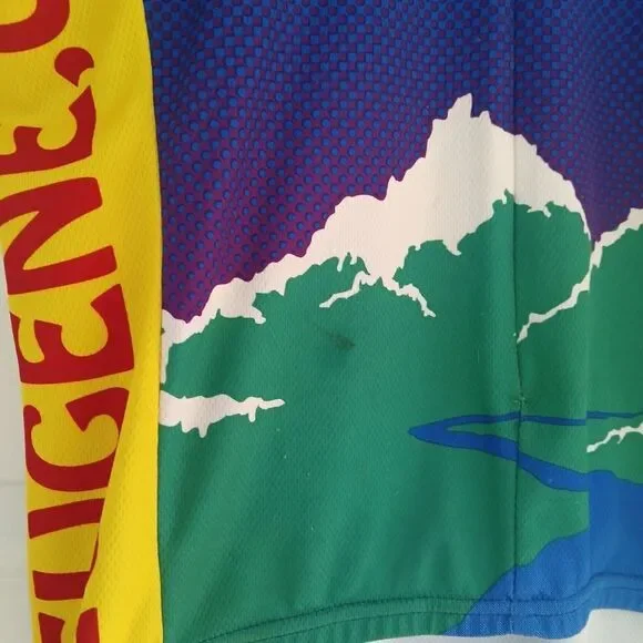 Vintage 2003 Voler Men's Cycling Jersey Color Block 3/4 Zip Eugene Oregon - Picture 4 of 11